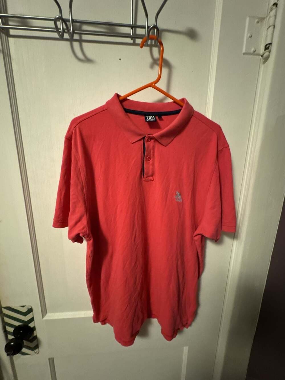Tom & Teddy Pima Pique Polo Shirt Pink XL